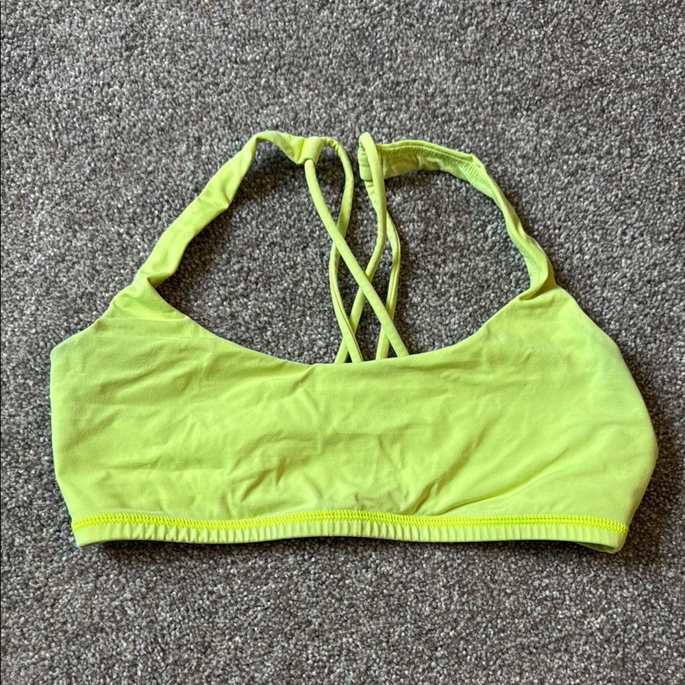 Lululemon Athletica Sports Bra in Neon Yellow